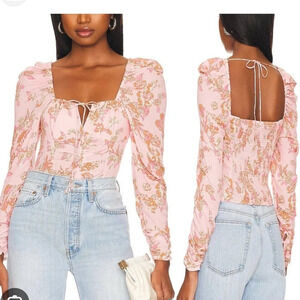 NWT Free People Hilary Top XS Pink